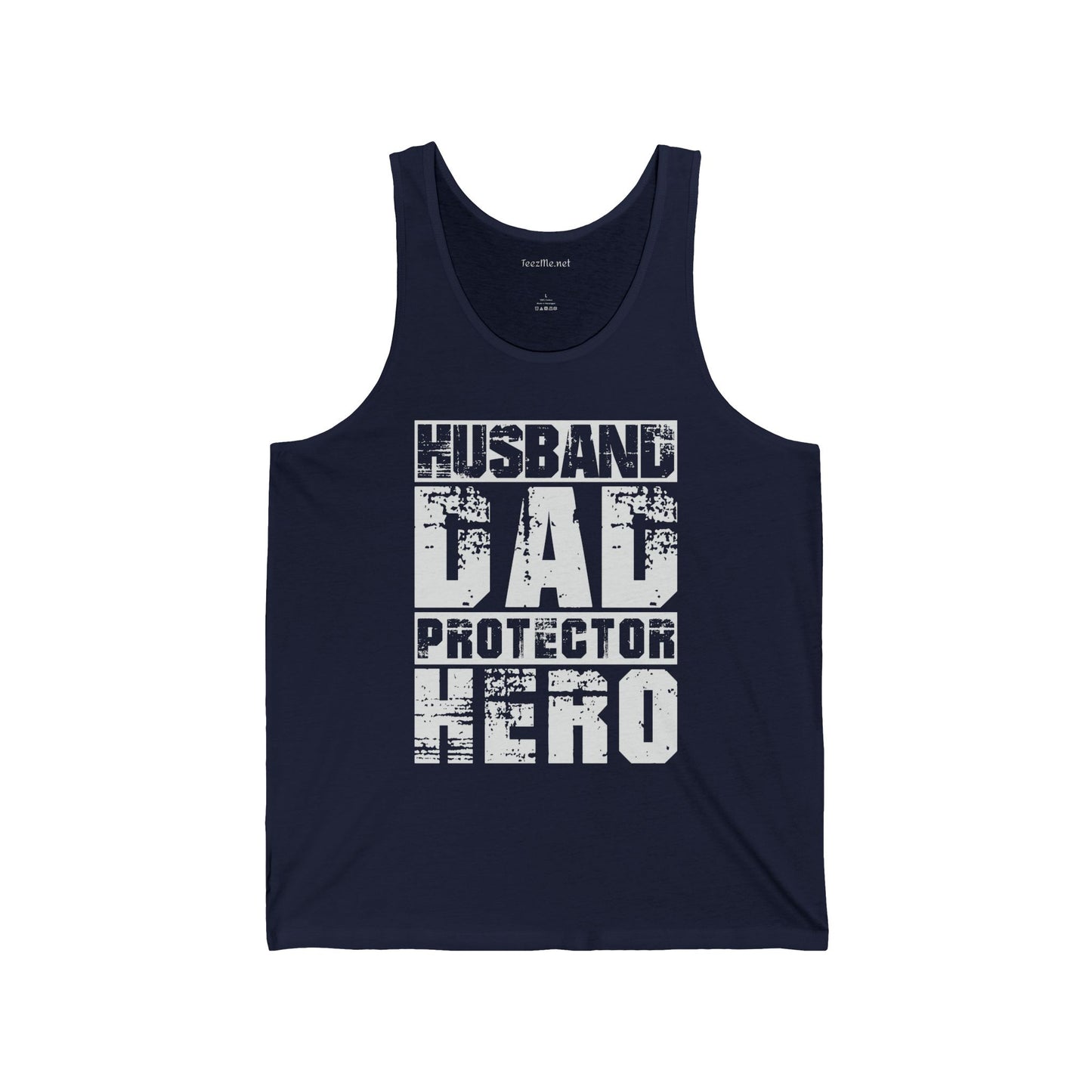 Husband Dad Protector Hero Unisex Jersey Tank