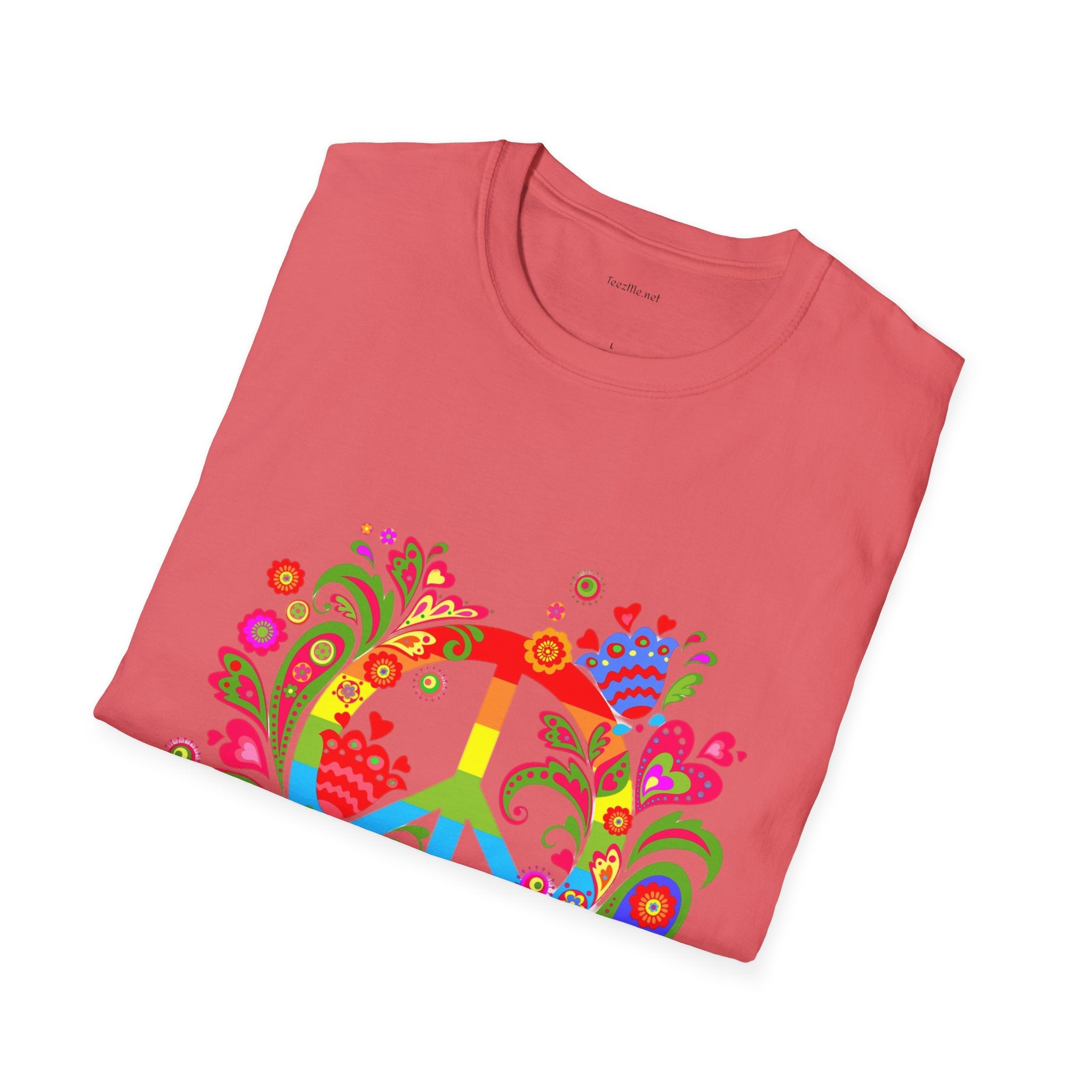 Peace sign illustration - Unisex Softstyle T-Shirt 100% Cotton Graphic