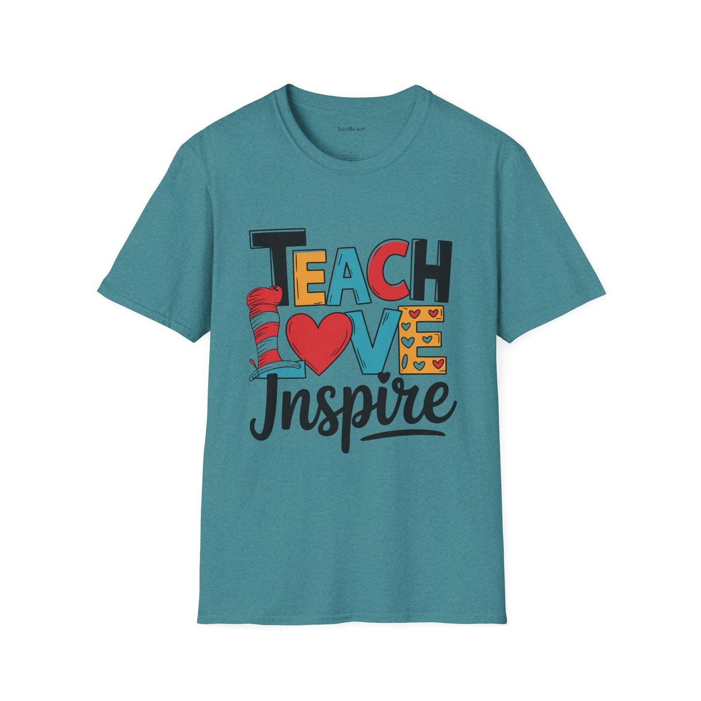 Teach Love Inspire Unisex Soft Style T-Shirt 100% Cotton Graphic