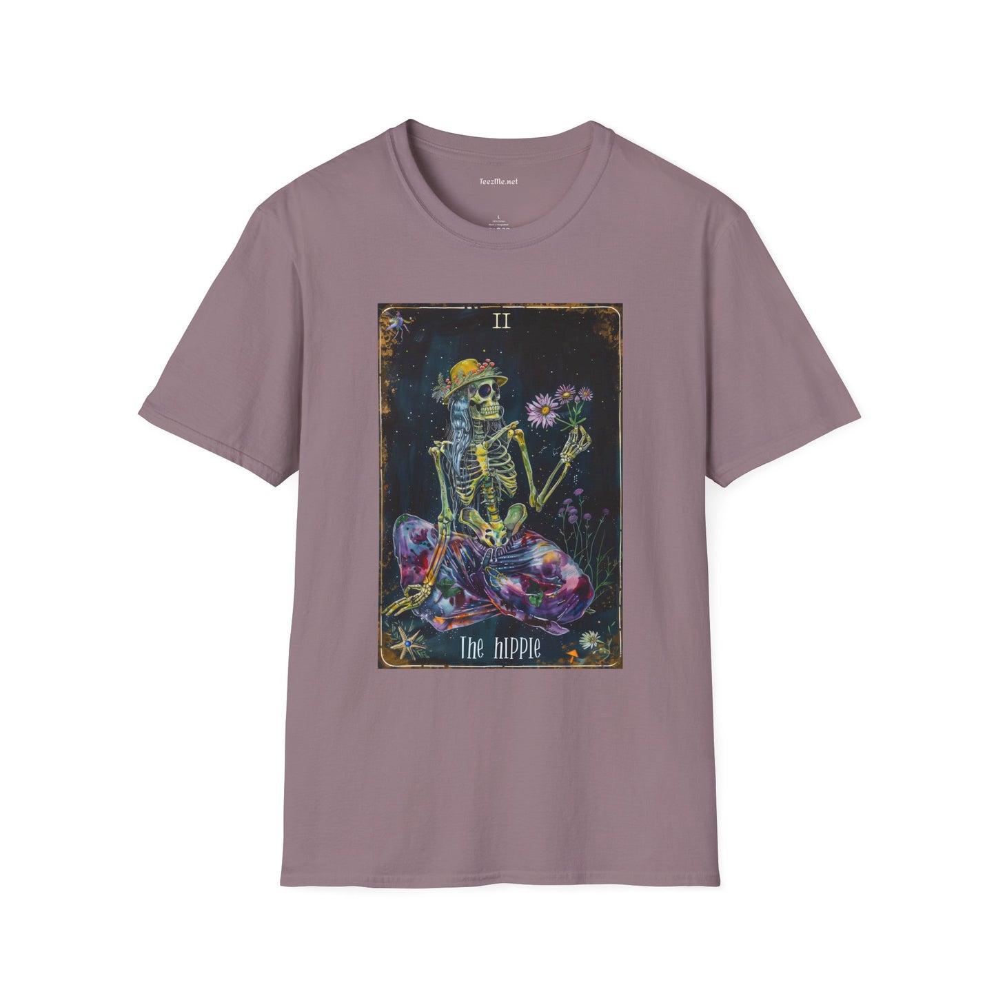 The Hippie Tarot Card Unisex Softstyle T-Shirt 100% Cotton Graphic