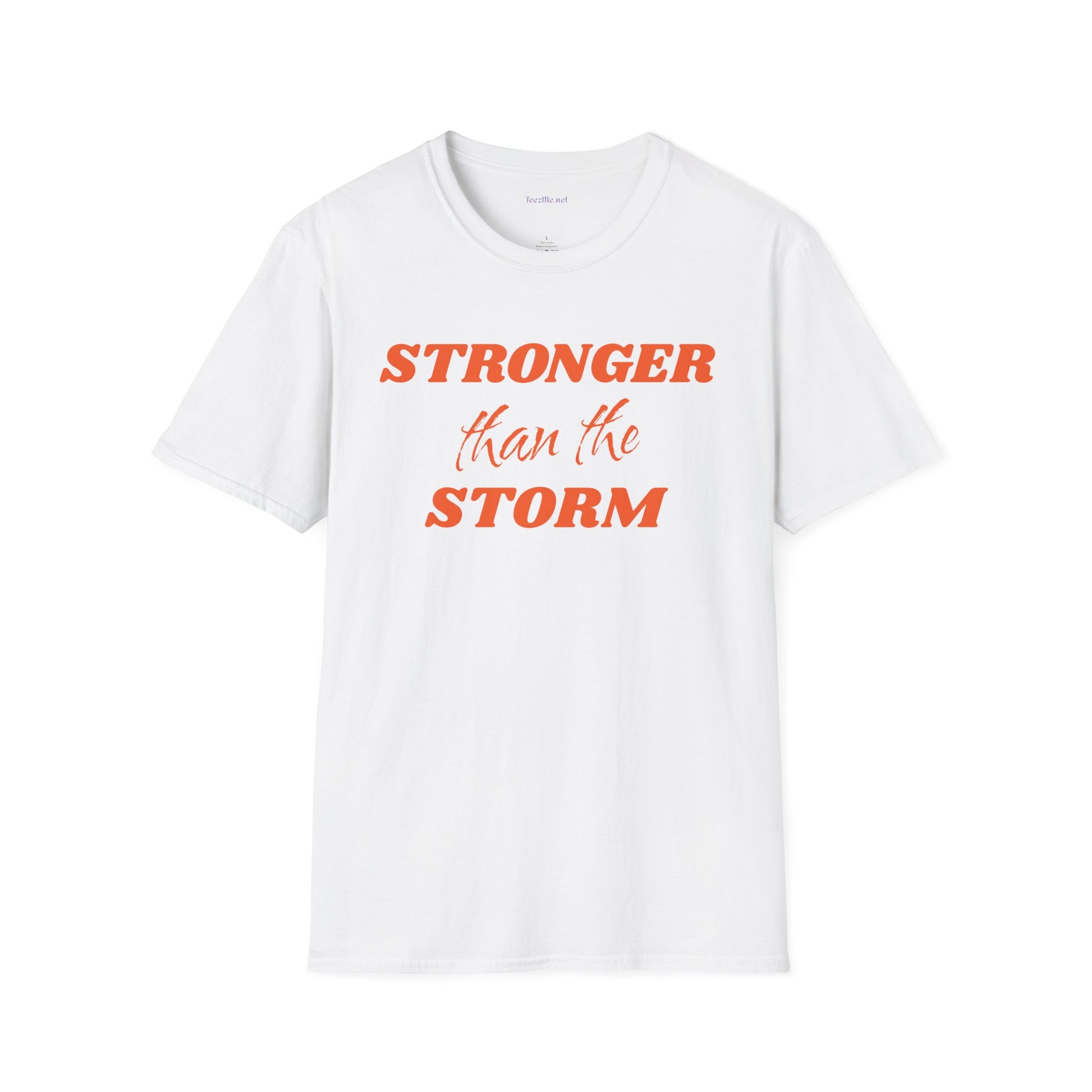 Stronger than the Storm Leukemia Unisex Softstyle T-Shirt 100% Cotton Graphic