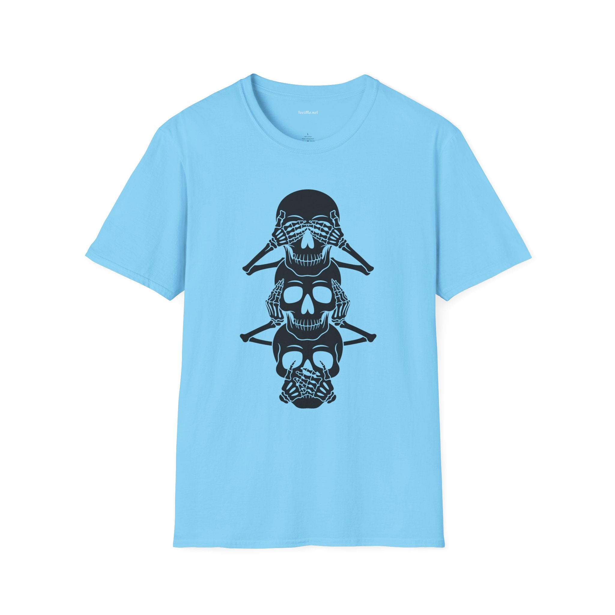 See Hear Speak No Evil Unisex Softstyle T-Shirt 100% Cotton Graphic