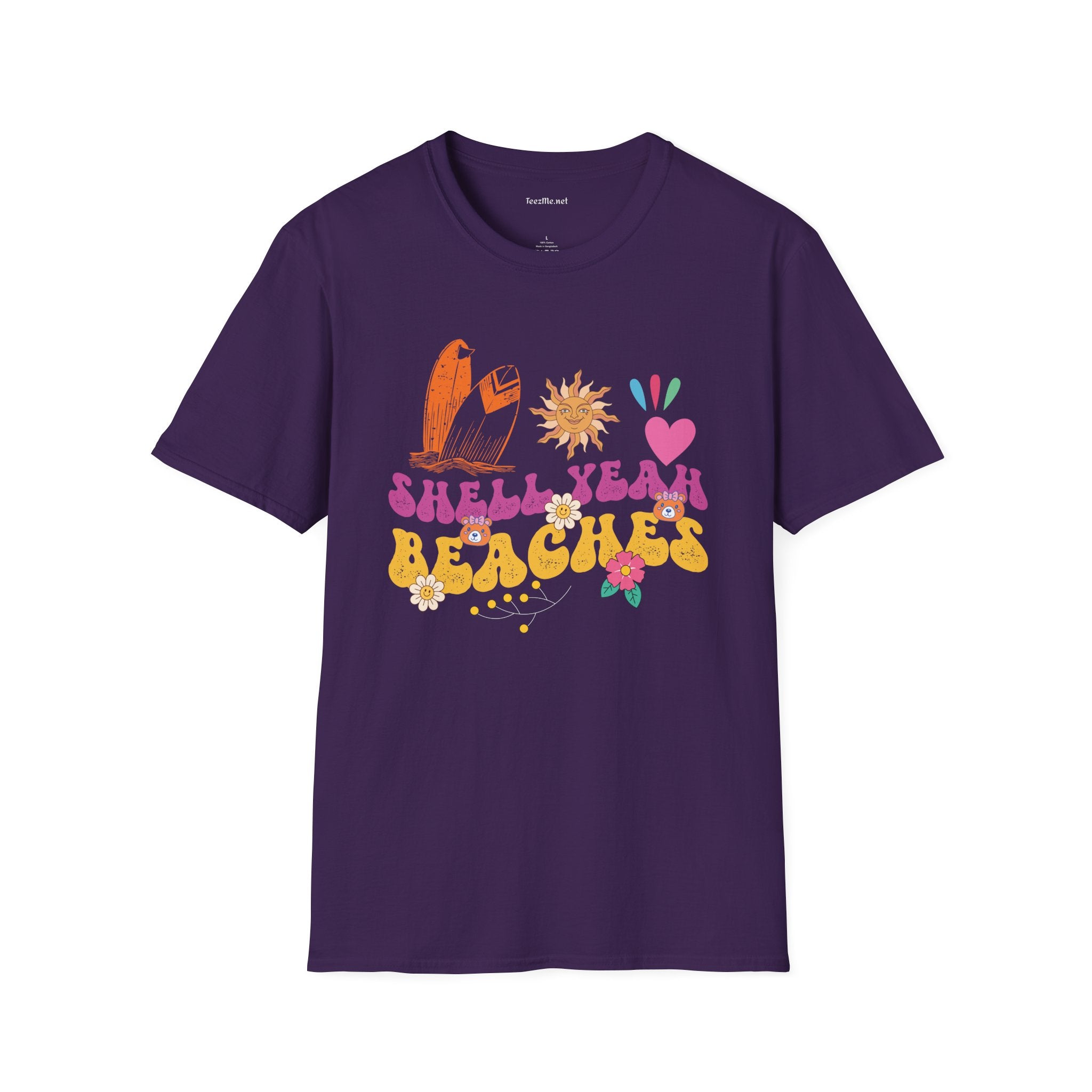 Shell Yeah Beaches Unisex Softstyle T-Shirt 100% Cotton Graphic