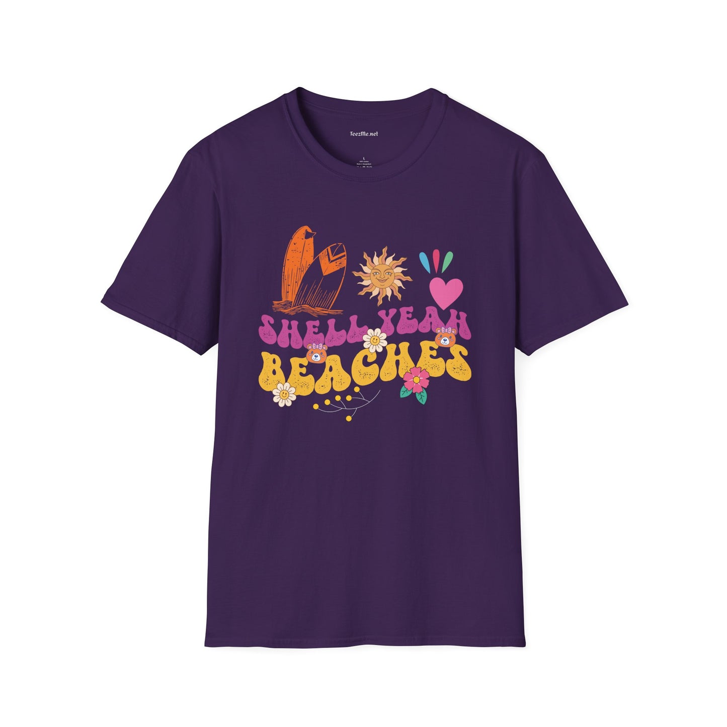 Shell Yeah Beaches Unisex Softstyle T-Shirt 100% Cotton Graphic