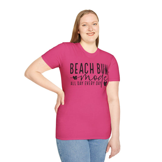 Beach Bum - Unisex Softstyle T-Shirt 100% Cotton Graphic