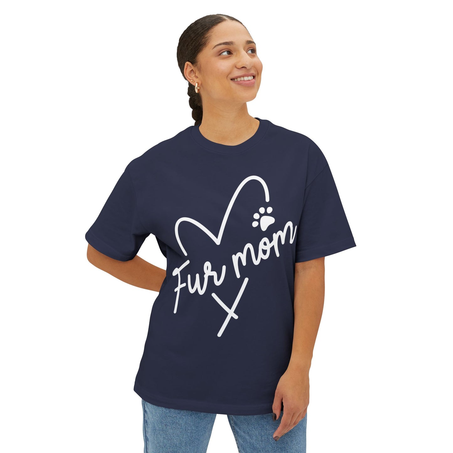 Fur Mom 01 Unisex Oversized Boxy Tee