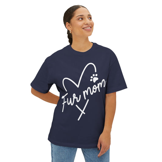 Fur Mom 01 Unisex Oversized Boxy Tee