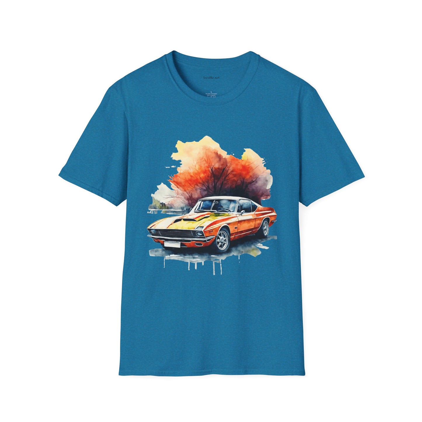 Mustang Car - Unisex Softstyle T-Shirt 100% Cotton Graphic