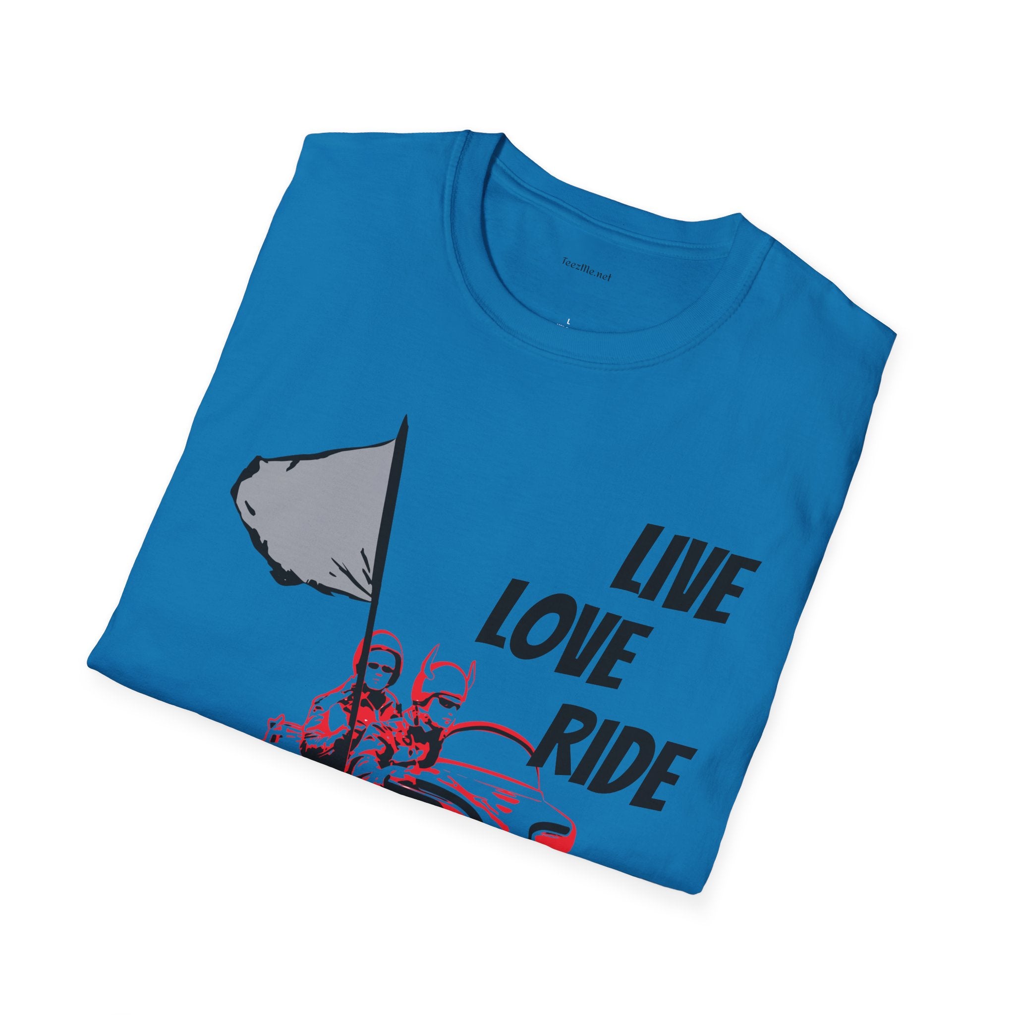 Live Love Ride - Unisex Softstyle T-Shirt 100% Cotton Graphic Motorcycle Harley