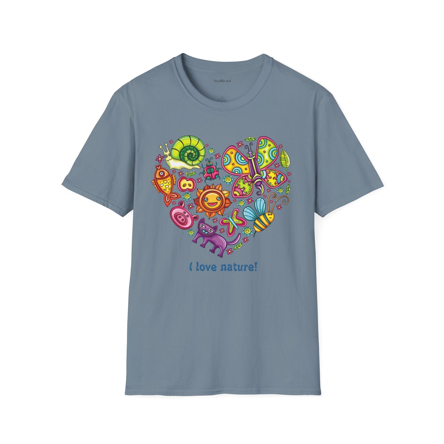 I love nature Unisex SoftStyle T-Shirt 100% Cotton Graphic