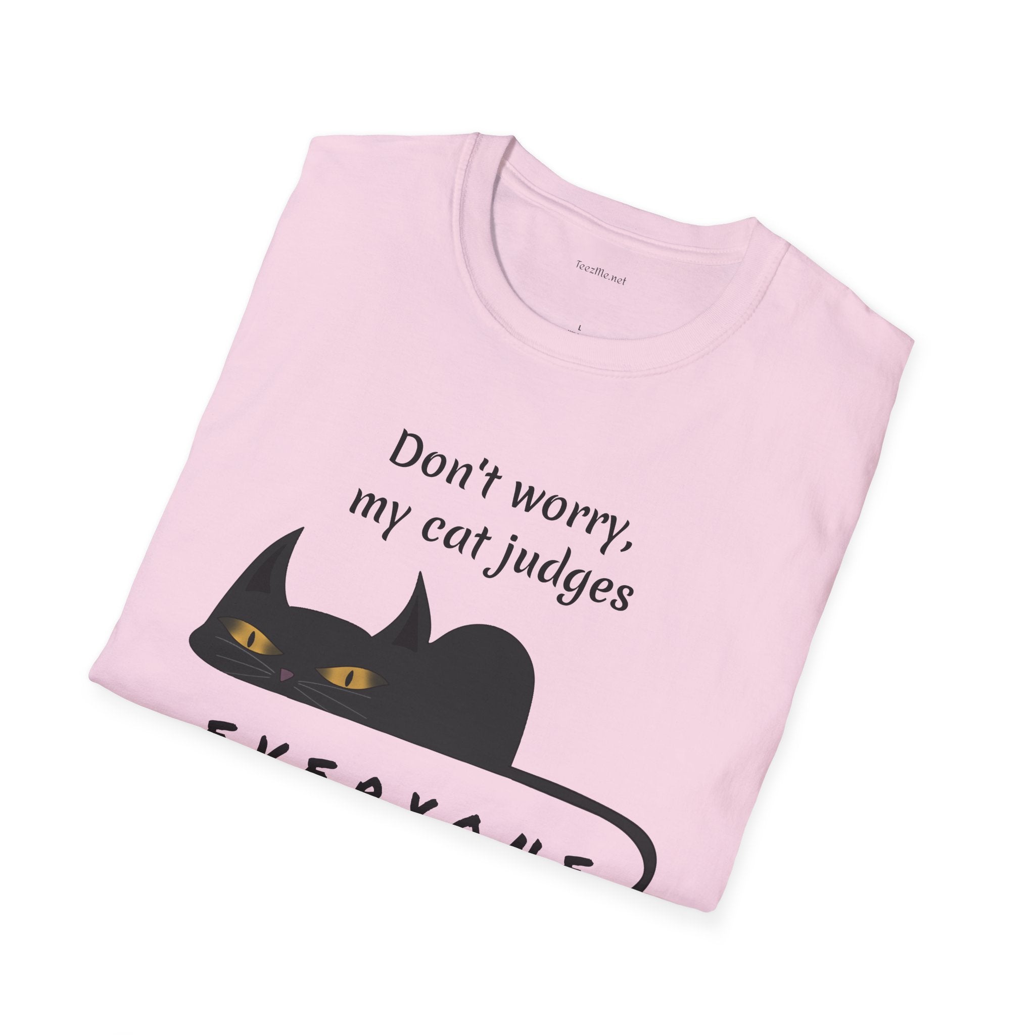 Judging Cat - Unisex Softstyle T-Shirt 100% Cotton Graphic