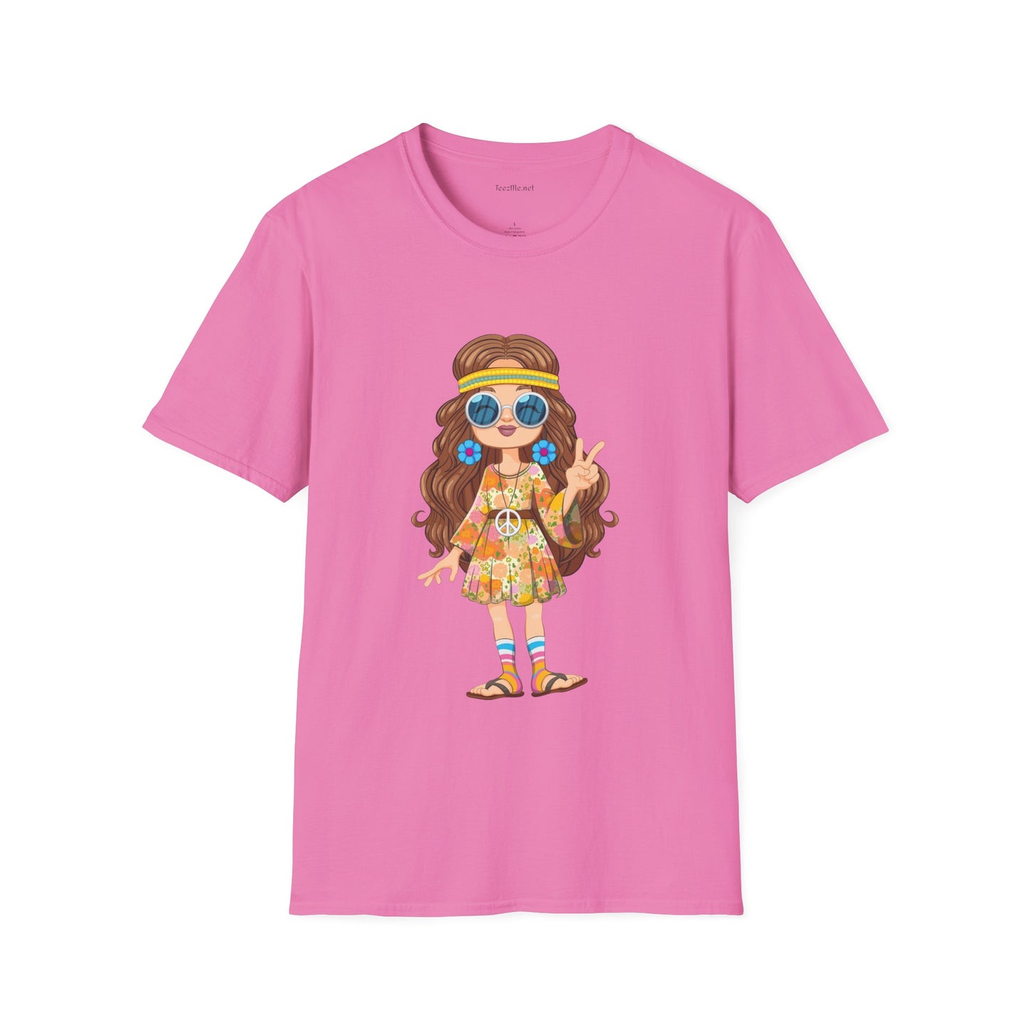 Hippie Girl - Unisex Ultra Cotton Tee 100% Cotton Graphic