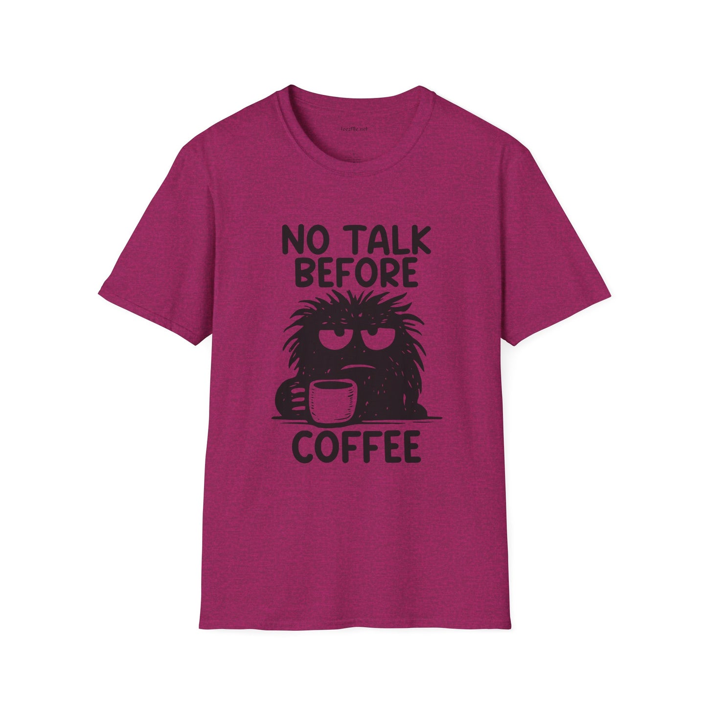 No Talk Before Coffee Unisex Softstyle T-Shirt 100% Cotton Graphic