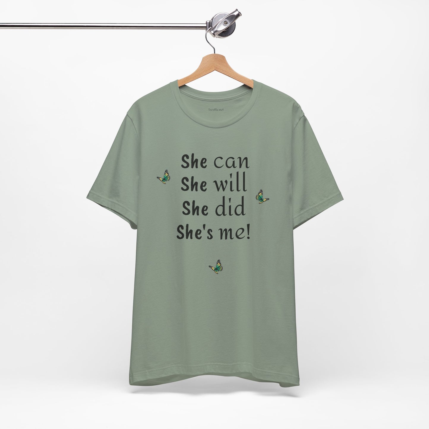 She can - will - did - Unisex Jersey Short Sleeve Tee