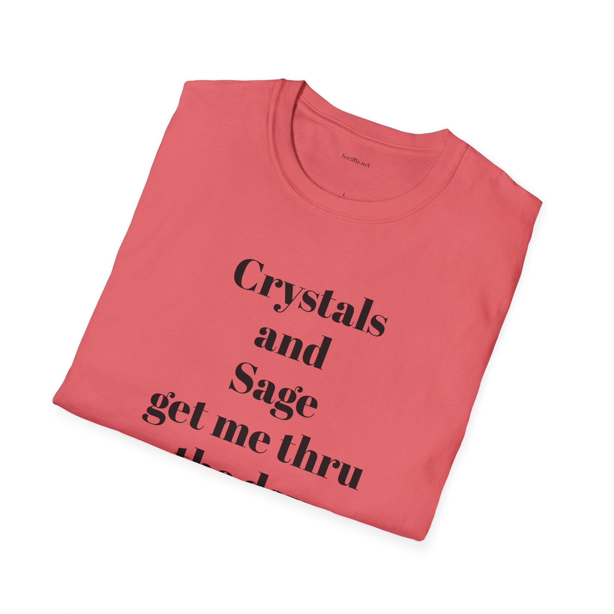 Crystals and Sage - Unisex Softstyle T-Shirt 100% Cotton Graphic