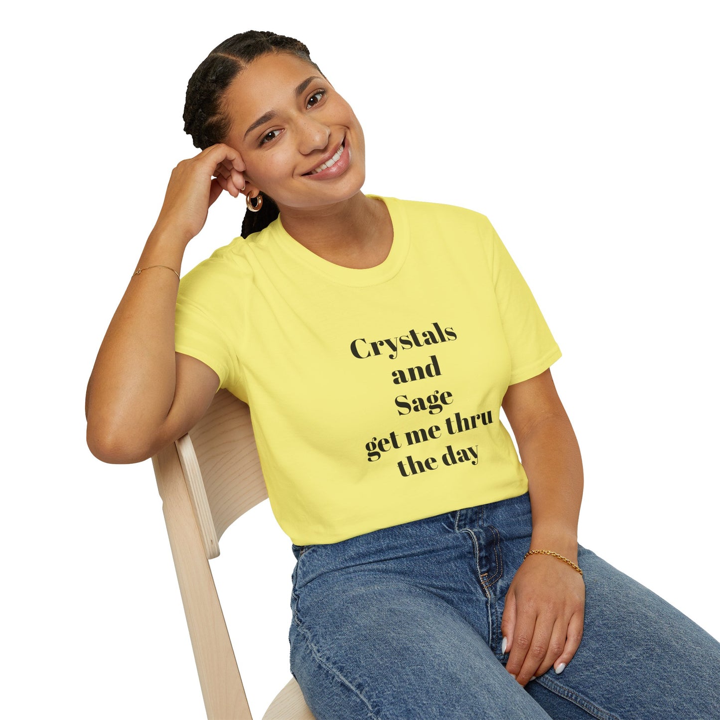 Crystals and Sage - Unisex Softstyle T-Shirt 100% Cotton Graphic