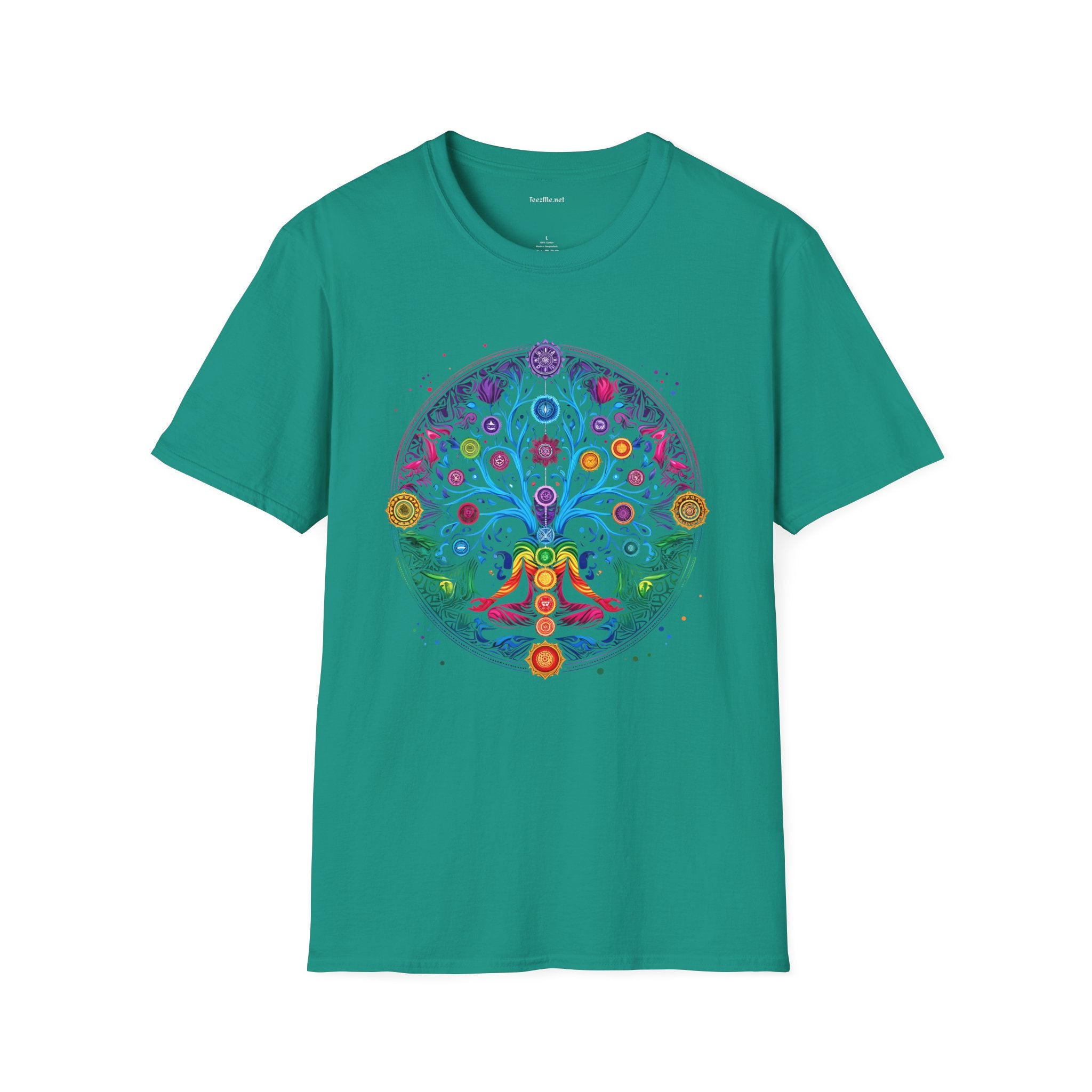 Chakra with Moon  Unisex Softstyle T-Shirt 100% Cotton Graphic