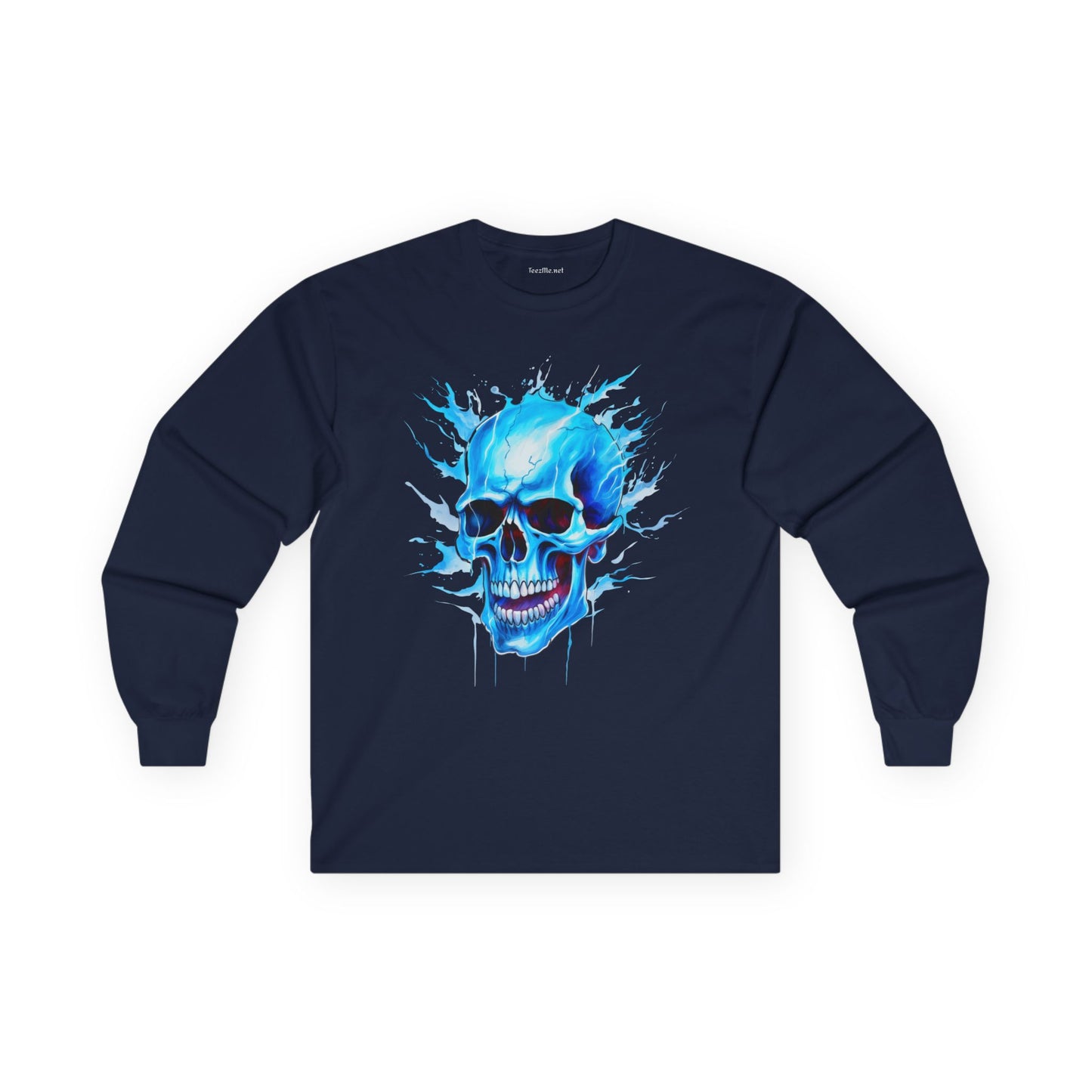 Blue Skull 01 Unisex Ultra Cotton Long Sleeve Tee