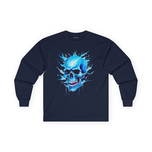 Blue Skull 01 Unisex Ultra Cotton Long Sleeve Tee