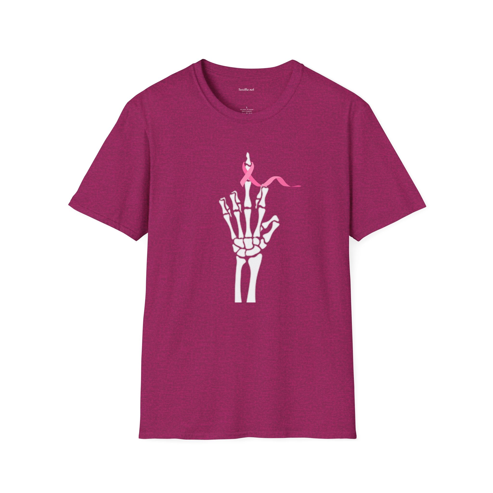 Give Cancer the bird - Unisex Softstyle T-Shirt 100% Cotton Graphic