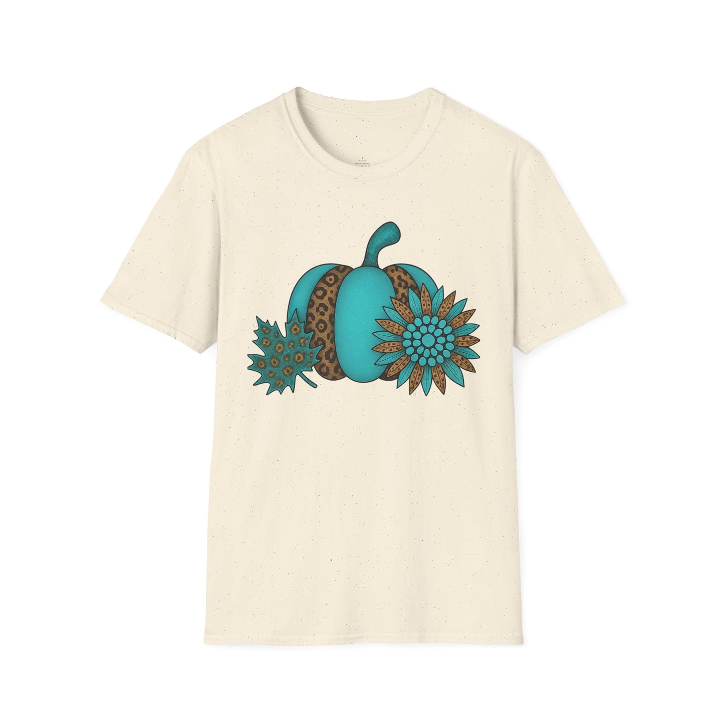 Turquoise Pumpkin Unisex Softstyle T-Shirt 100% Cotton