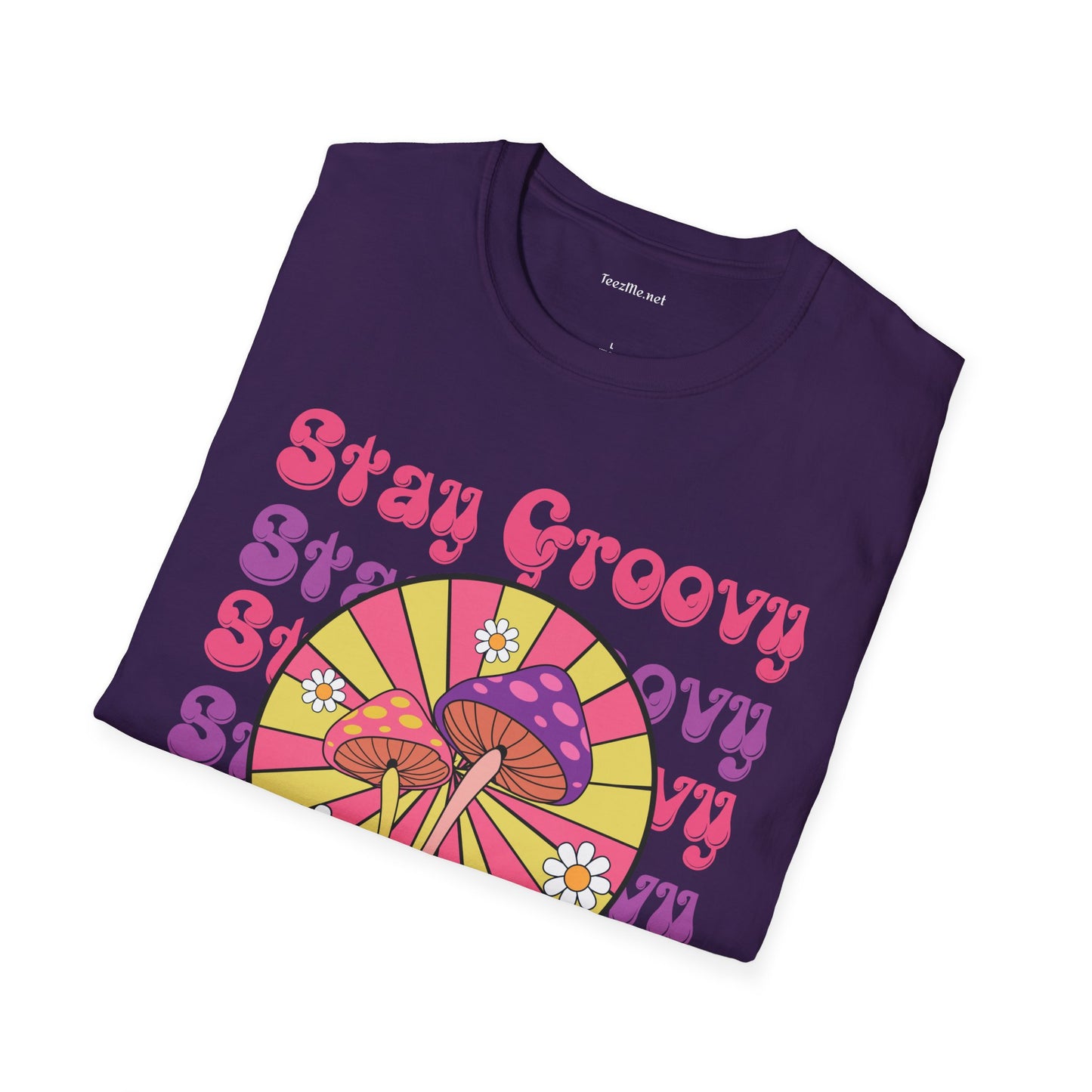 Stay Groovy Unisex Softstyle T-Shirt 100% Cotton Graphic