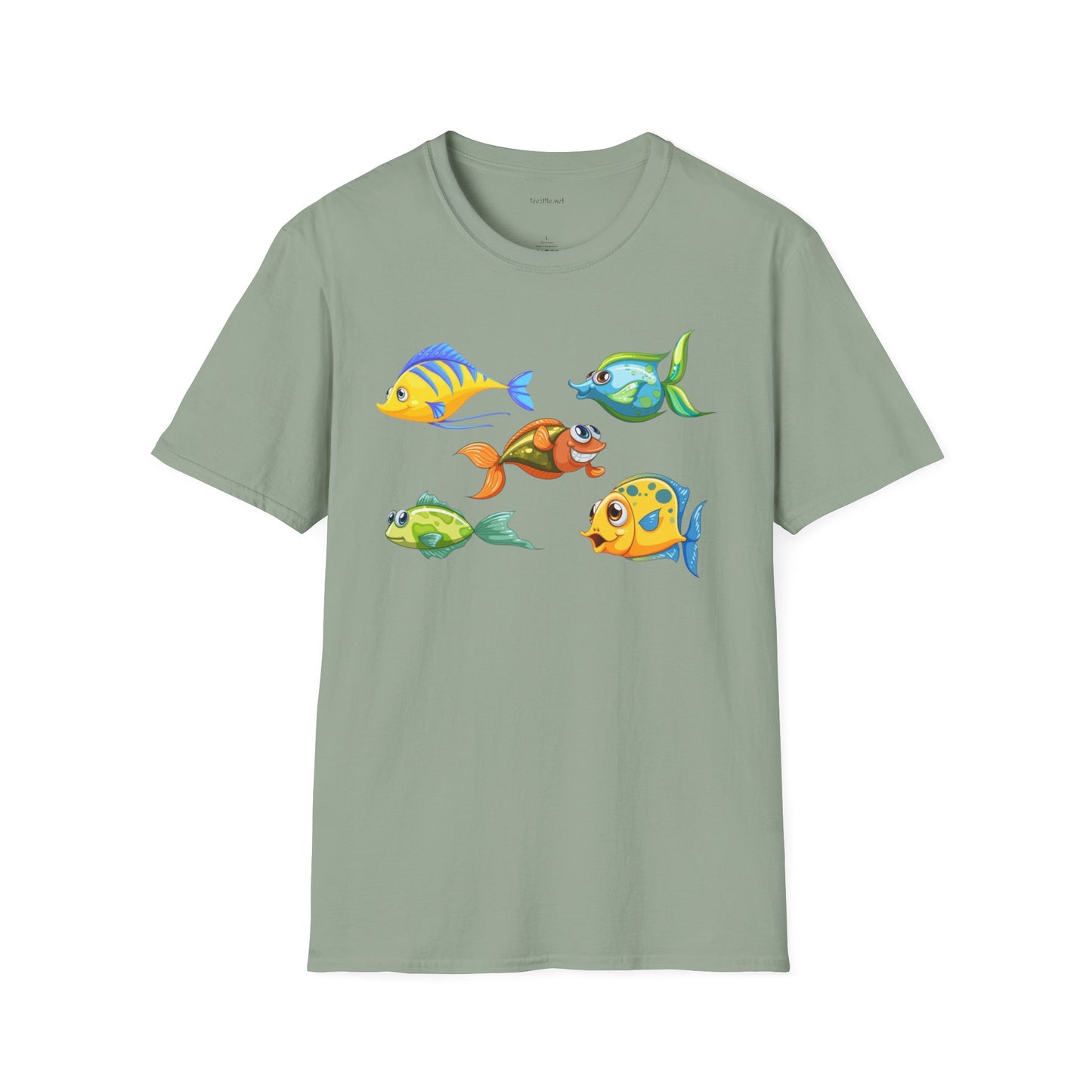 Fish (illustration) - Unisex Softstyle T-Shirt 100% Cotton Graphic