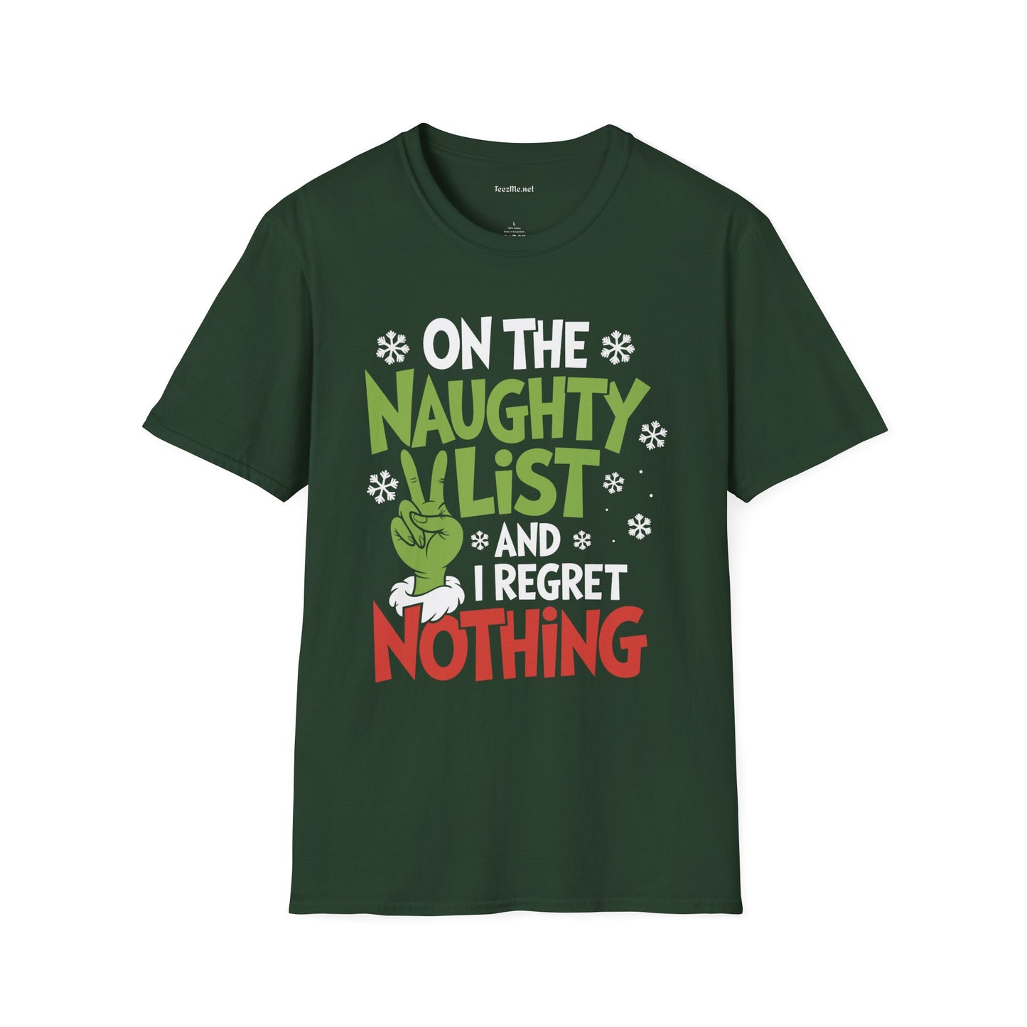 On The Naughty List 01 Unisex Softstyle T-Shirt 100% Cotton