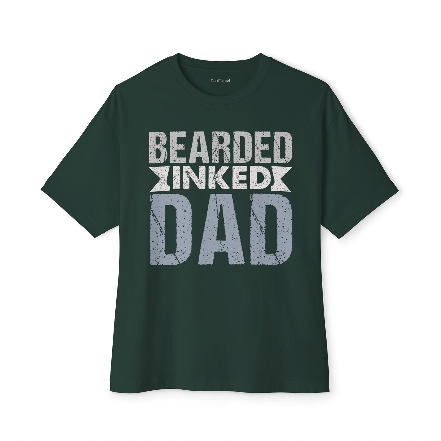 Bearded Inked Dad 01 Unisex Oversized Boxy Tee