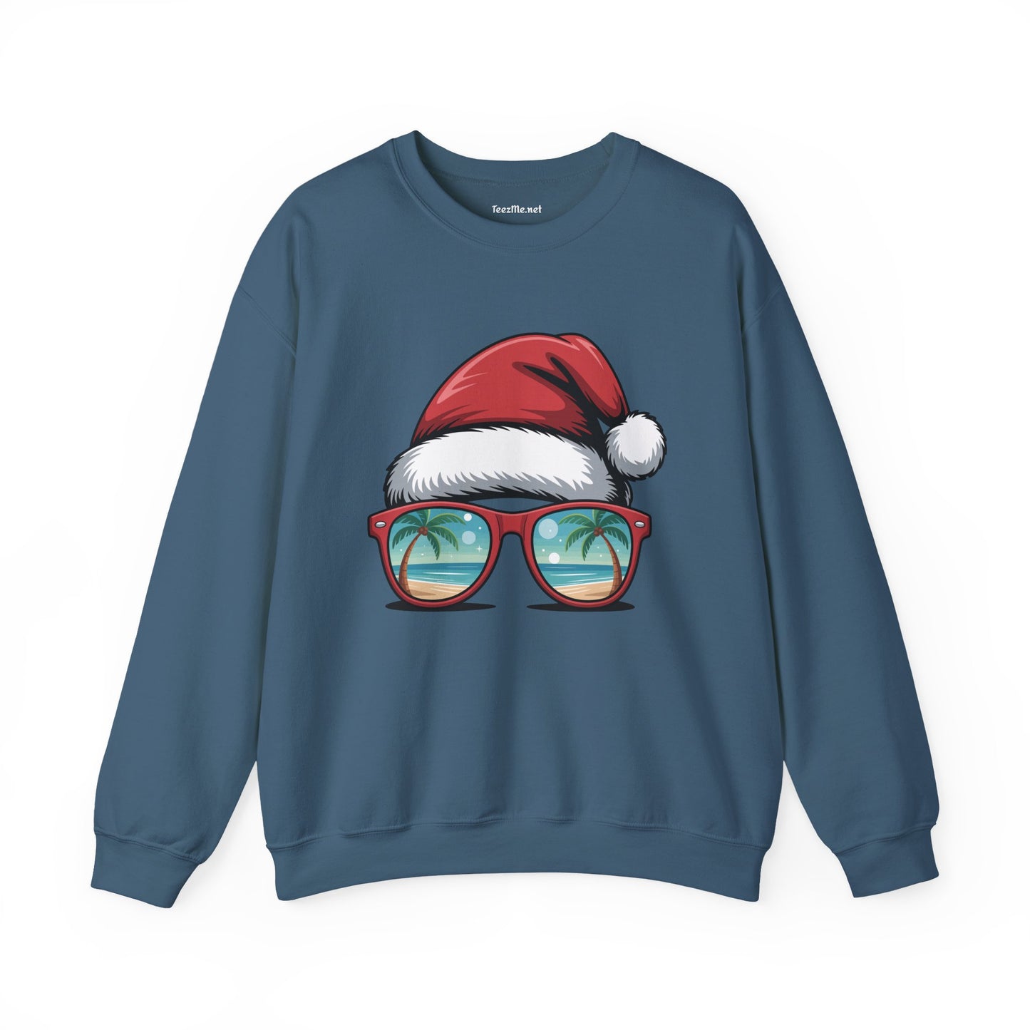 Santa Beach Hat Unisex Heavy Blend™ Crewneck Sweatshirt