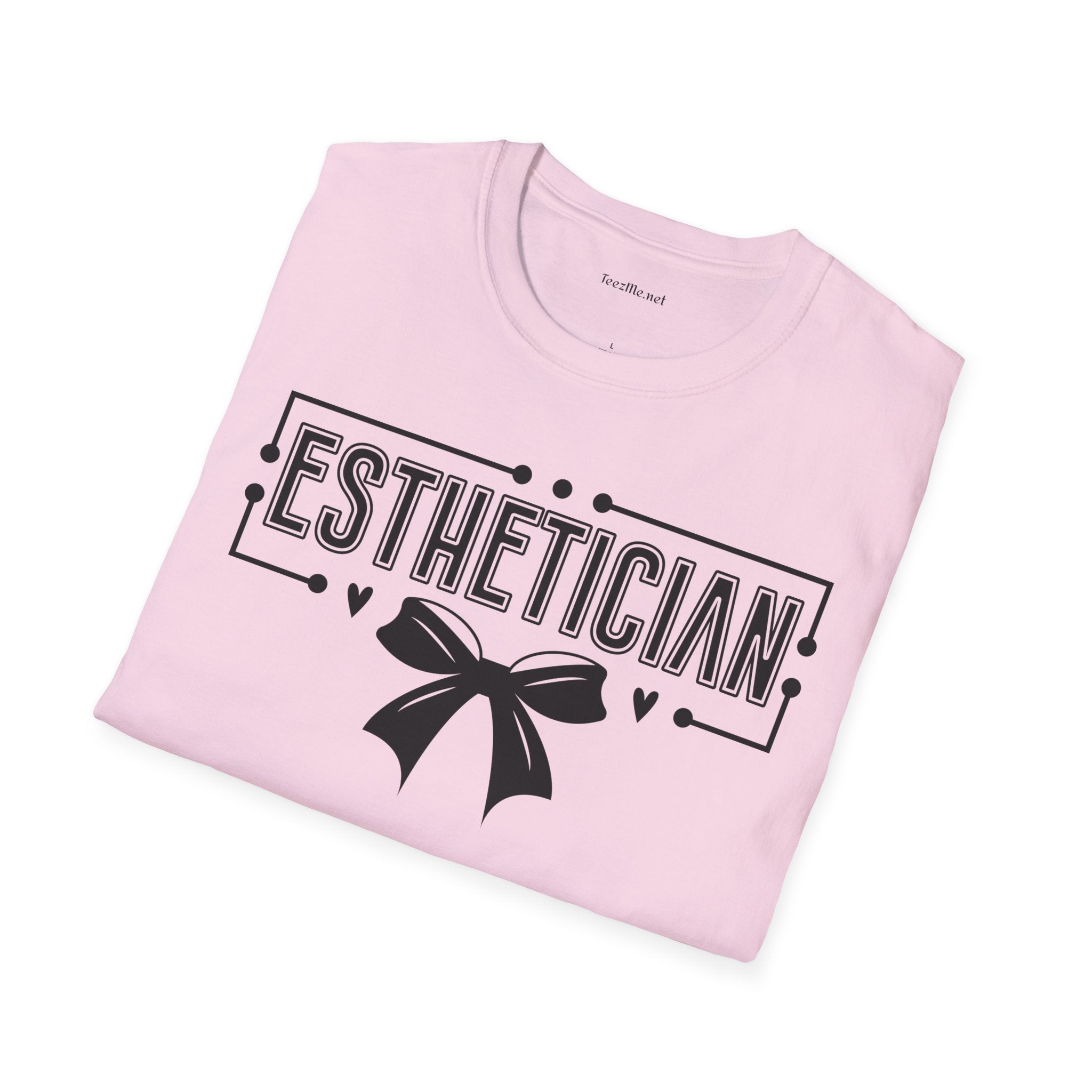 Esthetician  with bow 01 Unisex Soft Style T-Shirt 100% Cotton Graphic