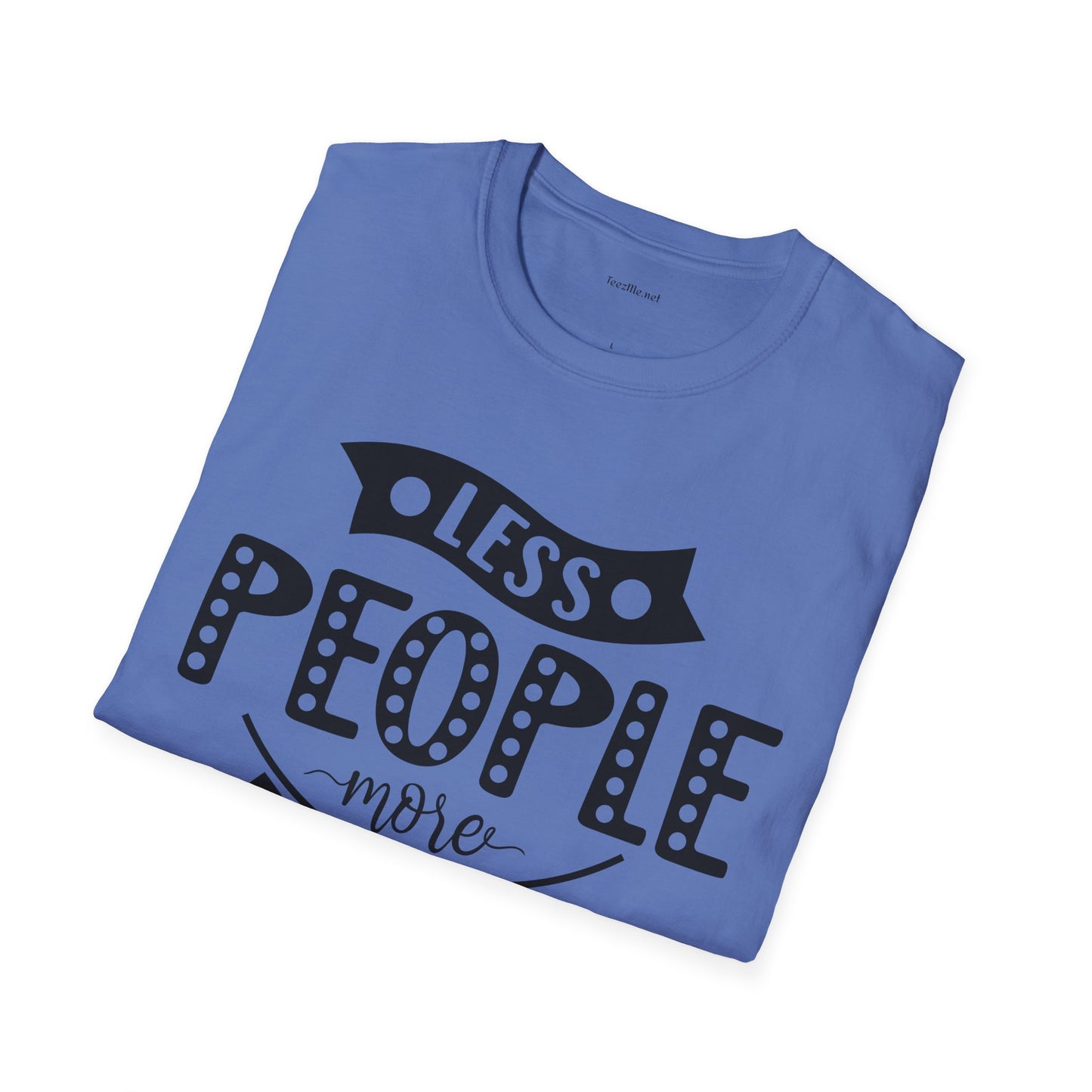 Less people more dogs - Unisex Softstyle T-Shirt 100% Cotton Graphic