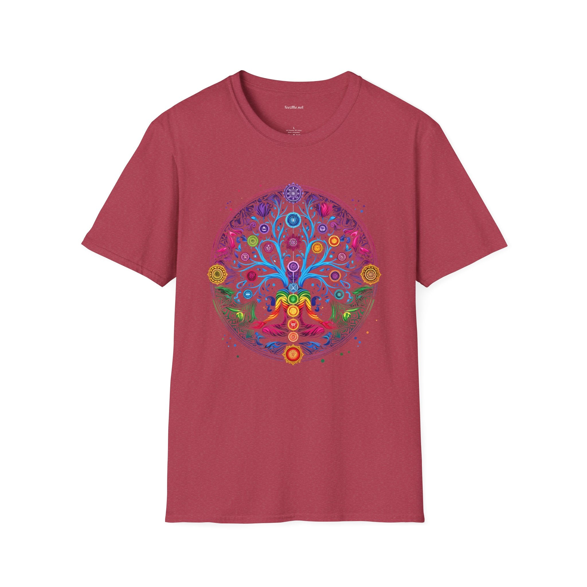 Chakra with Moon  Unisex Softstyle T-Shirt 100% Cotton Graphic