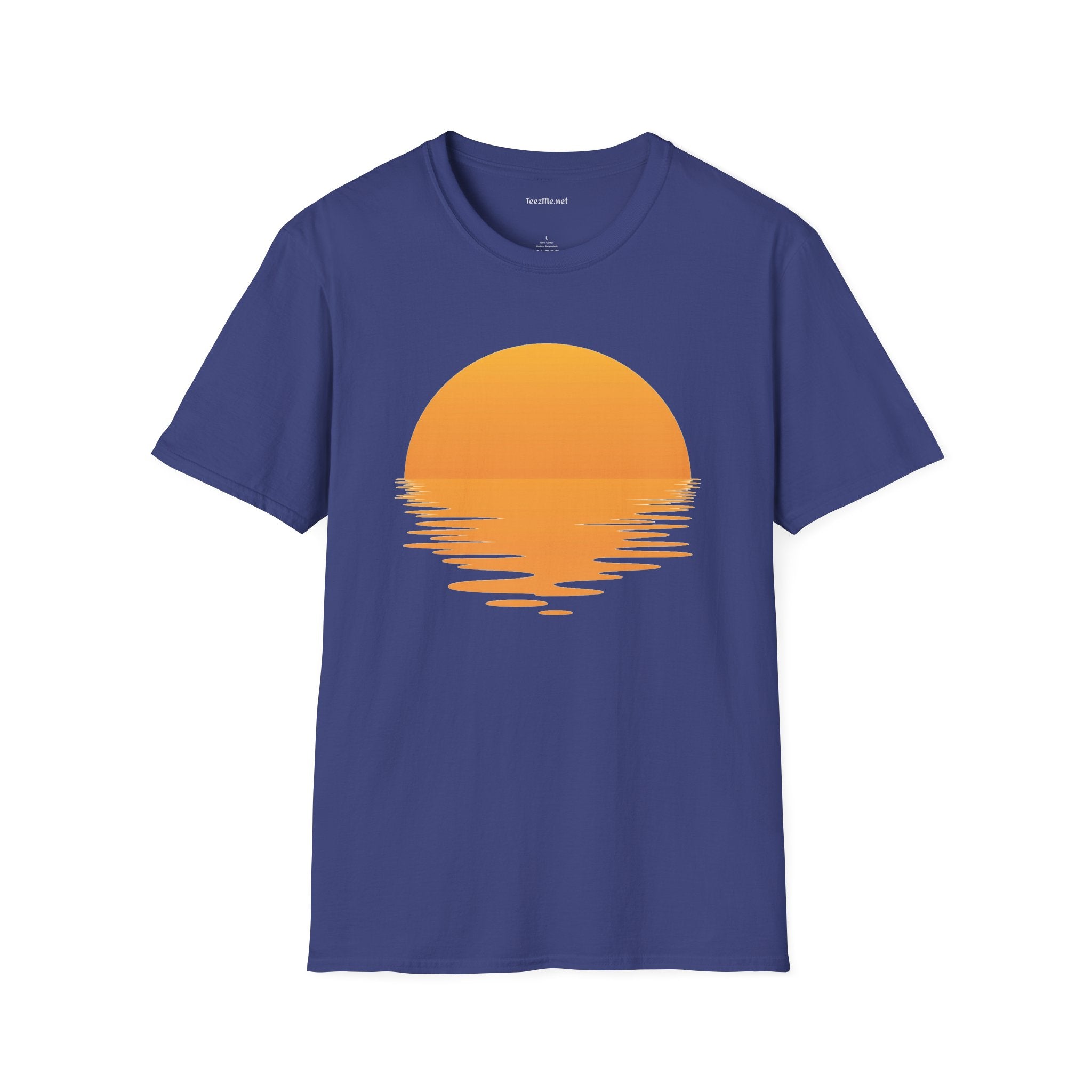 Sunset Reflection Unisex Soft Style T-Shirt 100% Cotton Graphic