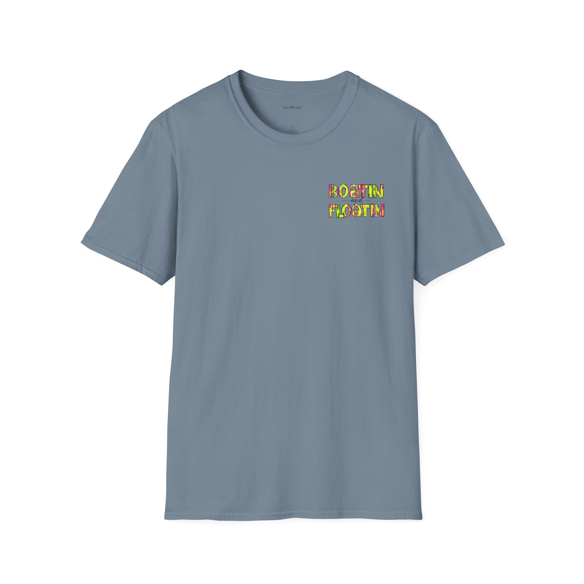 Boatin and Floatin (pocket size) - Unisex Softstyle T-Shirt 100% Cotton Graphic