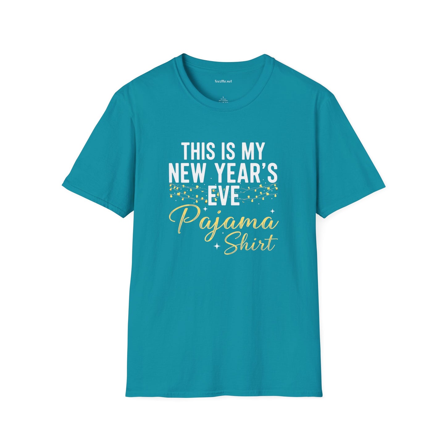 New Year's Eve PJ Shirt Unisex Softstyle T-Shirt 100% Cotton Graphic Seasonal Celebration