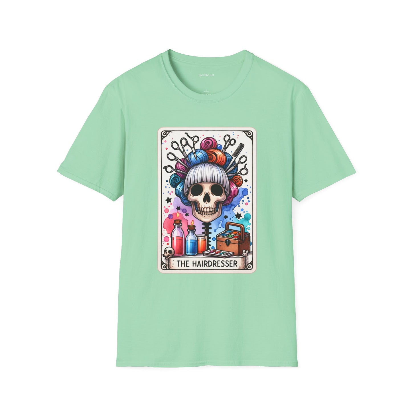 The Hairdresser Tarot Card Unisex Softstyle T-Shirt 100% Cotton Graphic