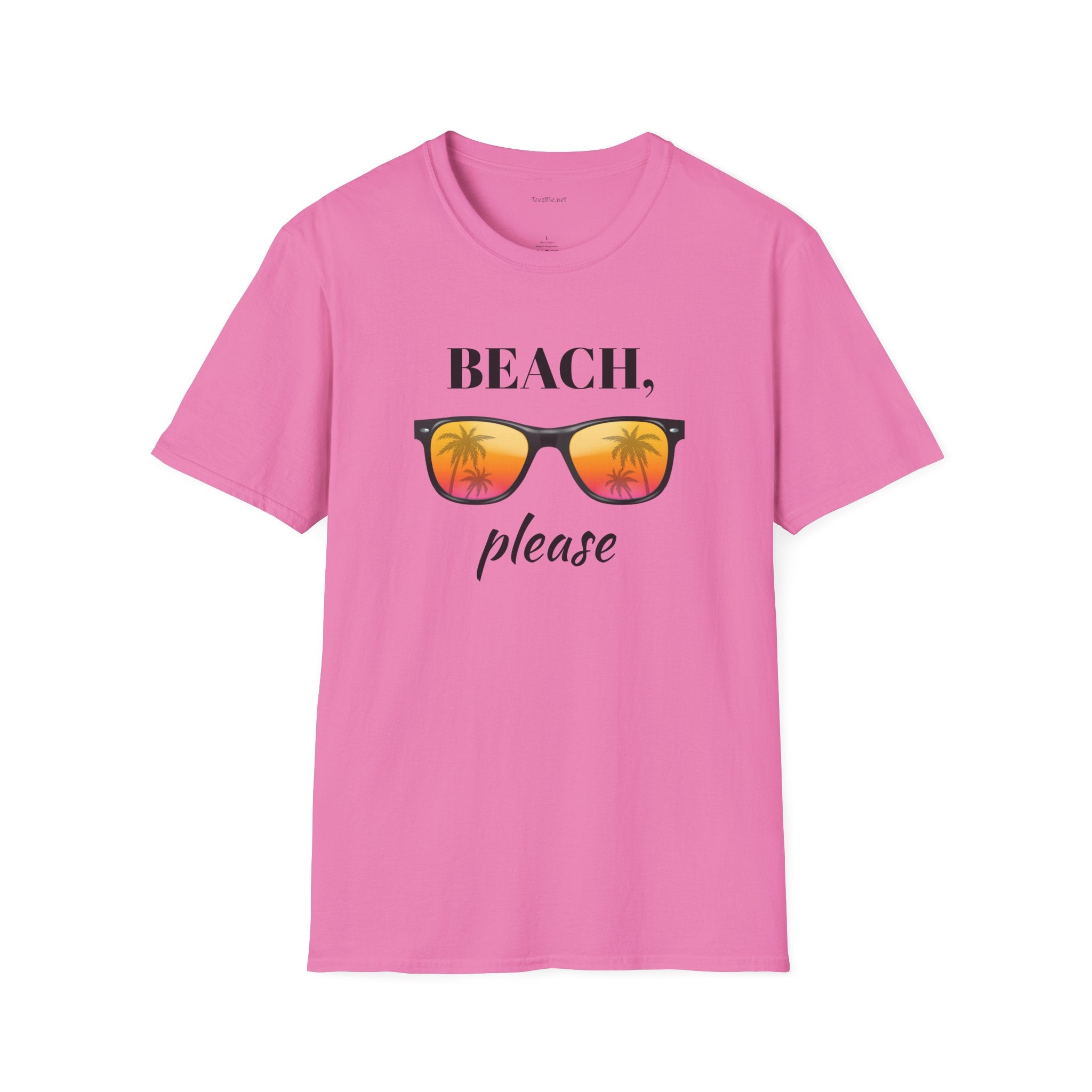 Beach please - Unisex Softstyle T-Shirt 100% Cotton Graphic