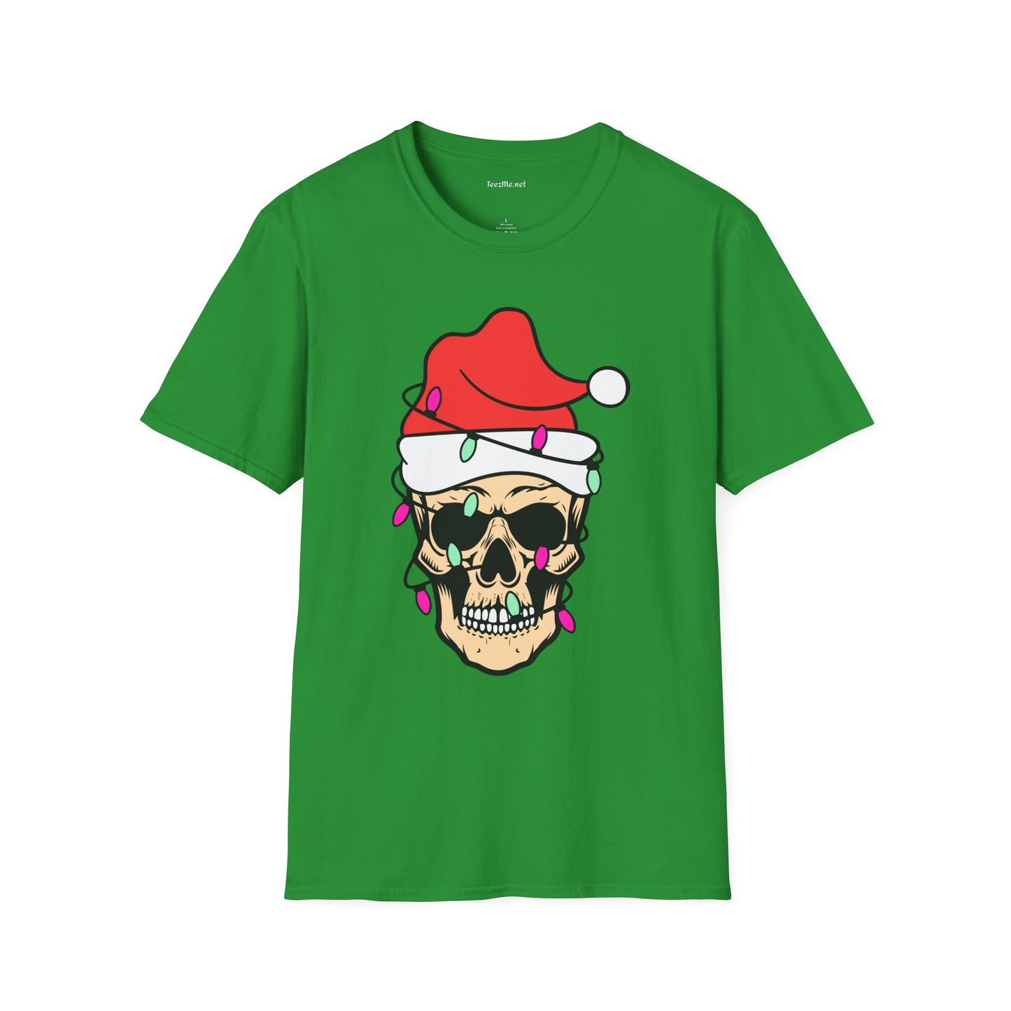 Skeleton Santa Unisex Softstyle T-Shirt 100% Cotton Graphic