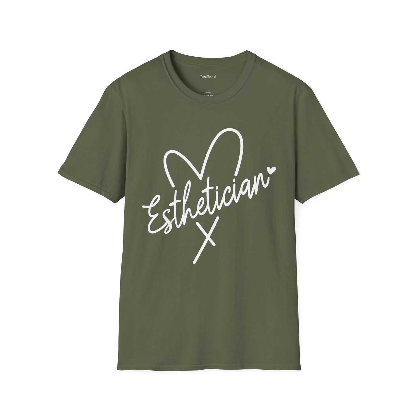 Esthetician with heart 01 Unisex Soft Style T-Shirt 100% Cotton Graphic