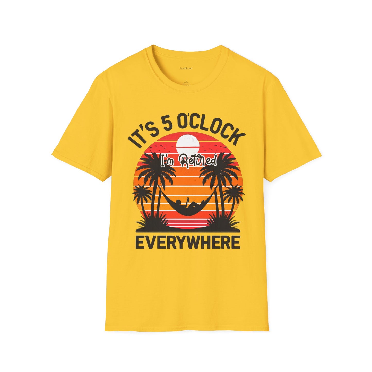 Retired - It's 5 - Unisex Softstyle T-Shirt 100% Cotton Graphic