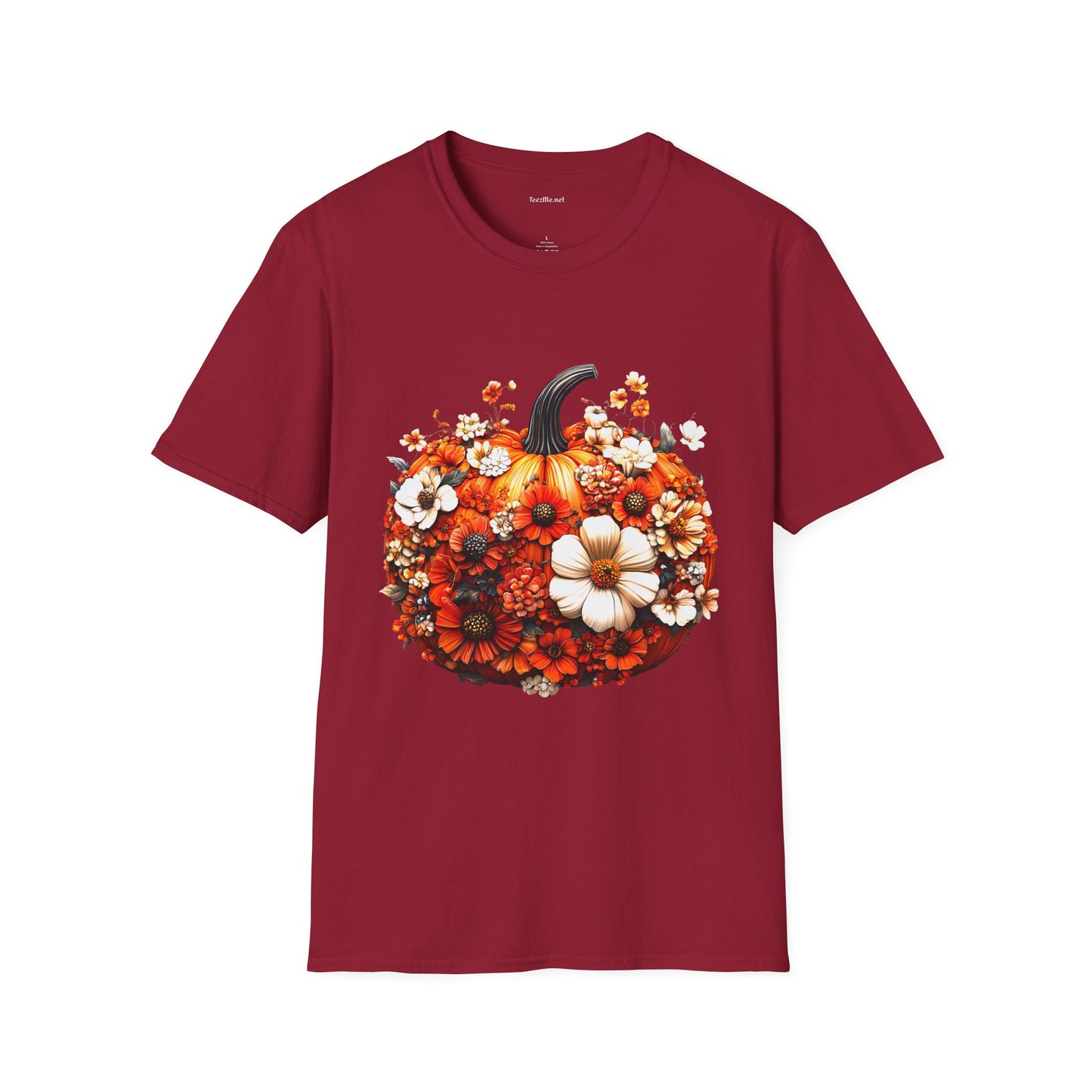 BOHO Floral Pumpkin - Unisex Softstyle T-Shirt 100% Cotton Graphic