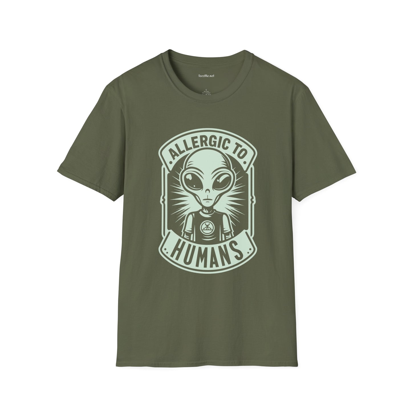 Allergic to Humans Unisex Softstyle T-Shirt 100% Cotton Graphic