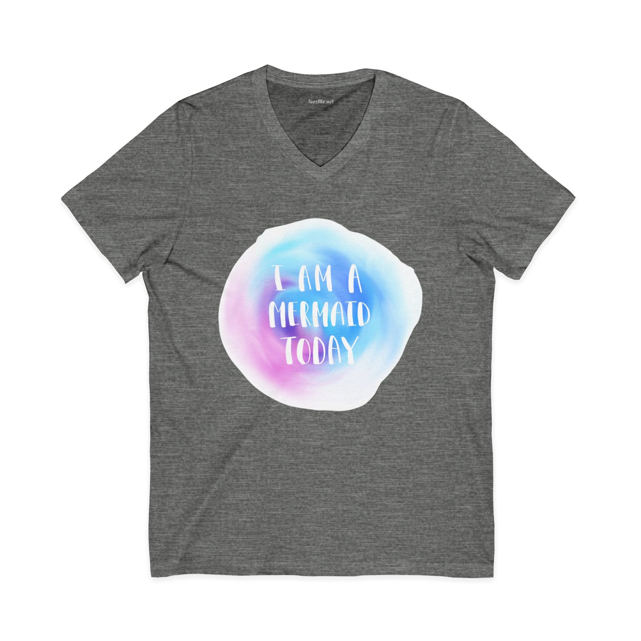 I am a mermaid today - Unisex Jersey Short Sleeve V-Neck Tee