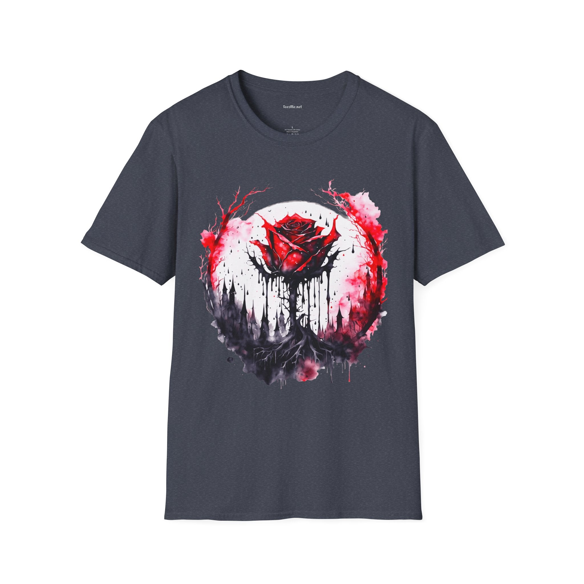 Red Rose - Unisex Softstyle T-Shirt 100% Cotton Graphic