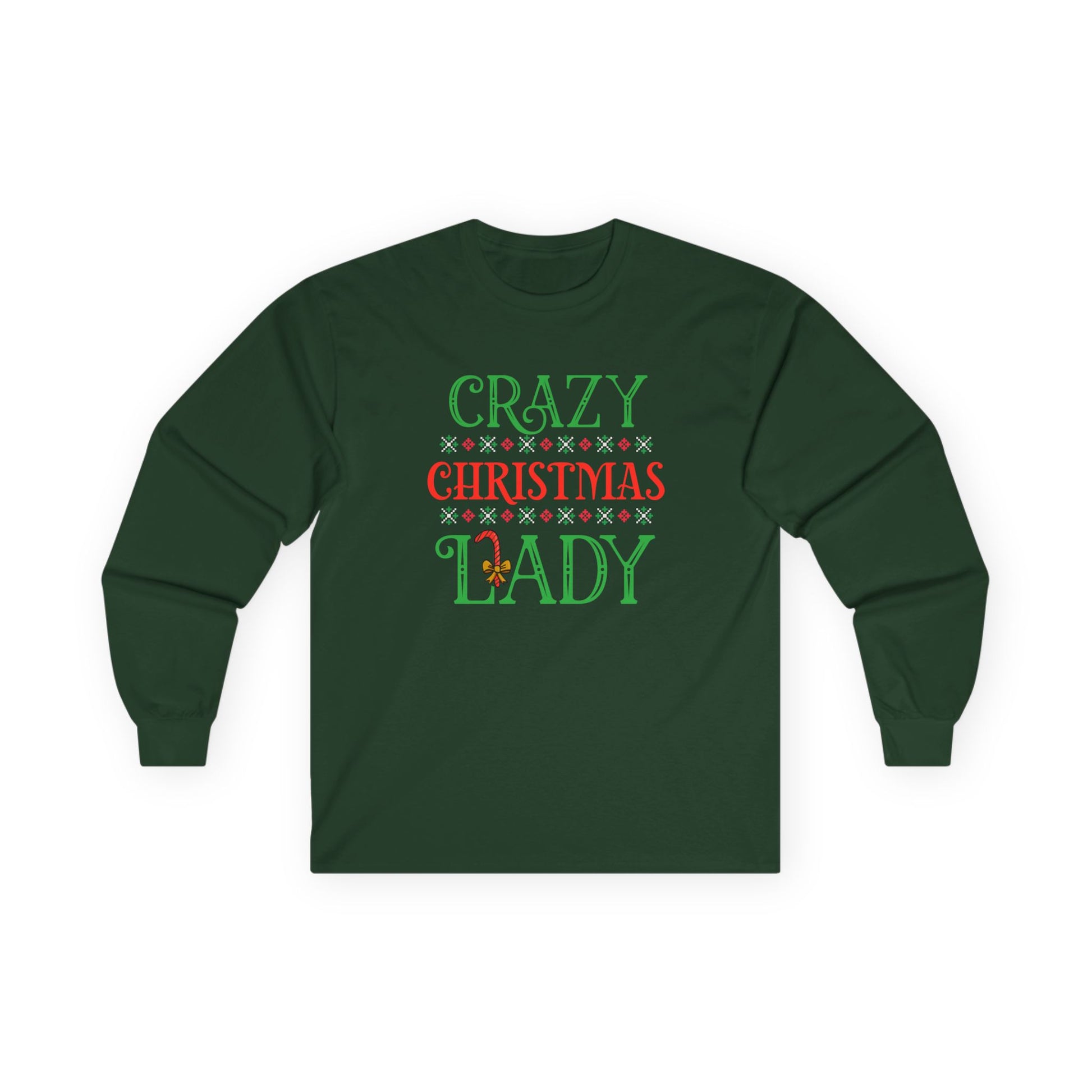 Crazy Christmas Lady Unisex Ultra Cotton Long Sleeve Tee