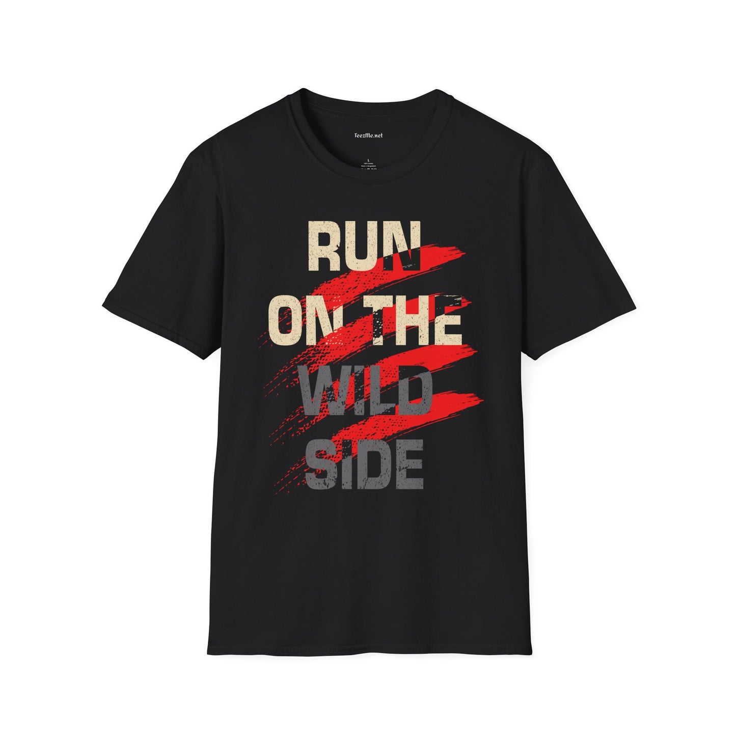 Run on the Wild Side Unisex Softstyle T-Shirt 100% Cotton Graphic
