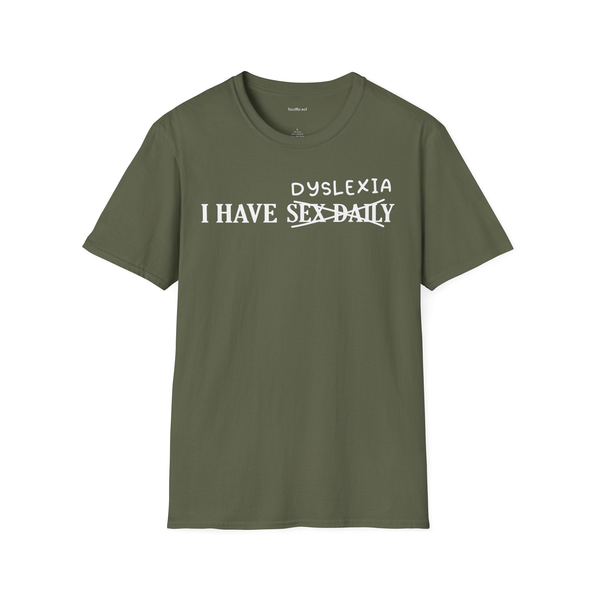 Dyslexia Unisex Softstyle T-Shirt 100% Cotton Graphic