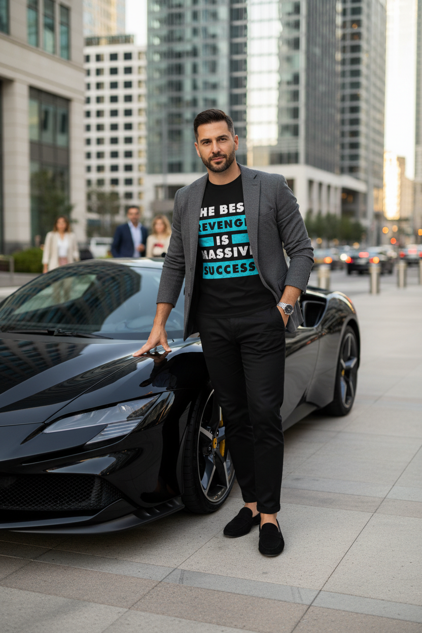 The Best Revenge Is Massive Success T-Shirt — Motivational Success Graphic Tee