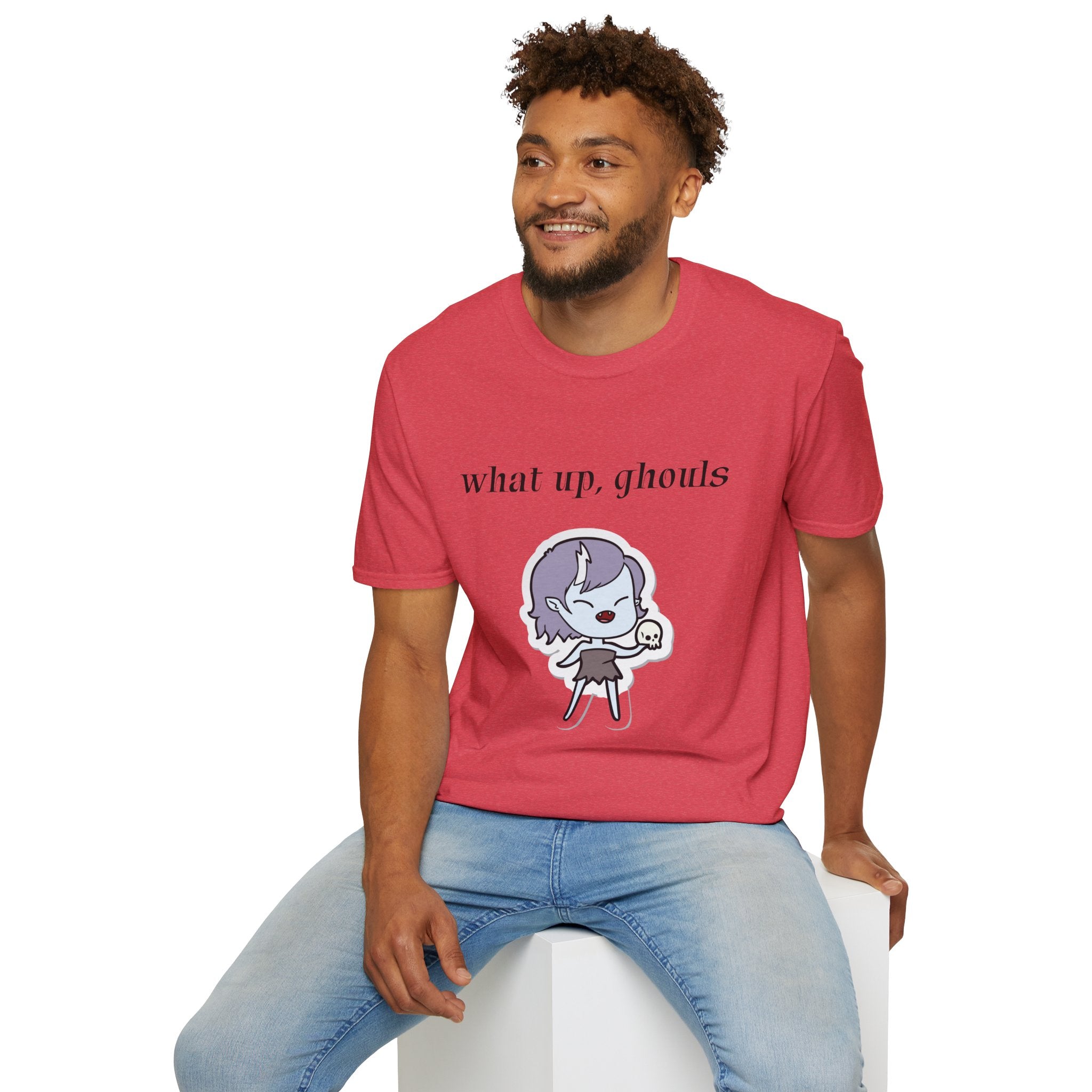 What up, ghouls - Unisex Softstyle T-Shirt 100% Cotton Graphic